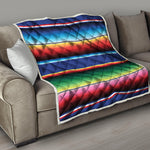 Ethnic Mexican Serape Pattern Print Quilt