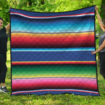 Ethnic Mexican Serape Pattern Print Quilt