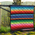 Ethnic Mexican Serape Pattern Print Quilt