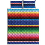 Ethnic Mexican Serape Pattern Print Quilt Bed Set