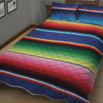 Ethnic Mexican Serape Pattern Print Quilt Bed Set