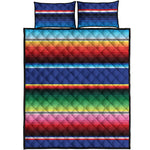 Ethnic Mexican Serape Pattern Print Quilt Bed Set