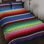 Ethnic Mexican Serape Pattern Print Quilt Bed Set