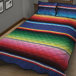 Ethnic Mexican Serape Pattern Print Quilt Bed Set
