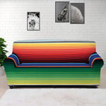 Ethnic Mexican Serape Pattern Print Sofa Cover
