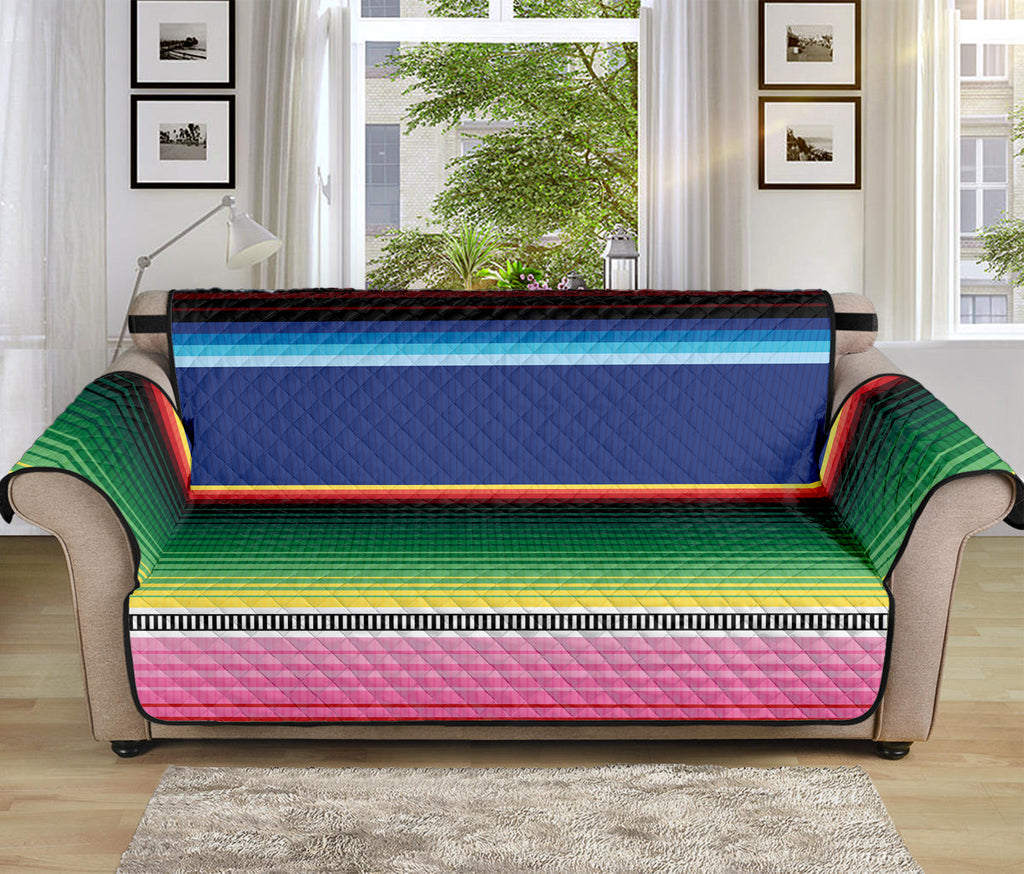 Ethnic Mexican Serape Pattern Print Sofa Protector