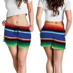 Ethnic Mexican Serape Pattern Print Women's Shorts