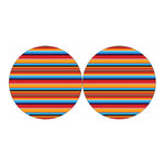 Ethnic Mexican Woven Pattern Print Car Coasters