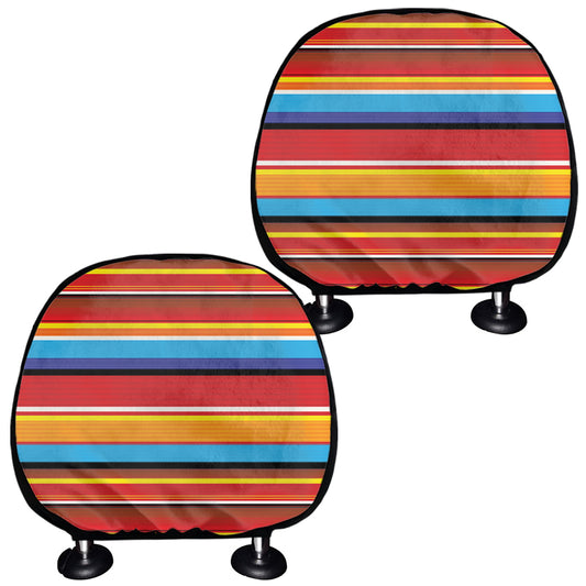 Ethnic Mexican Woven Pattern Print Car Headrest Covers