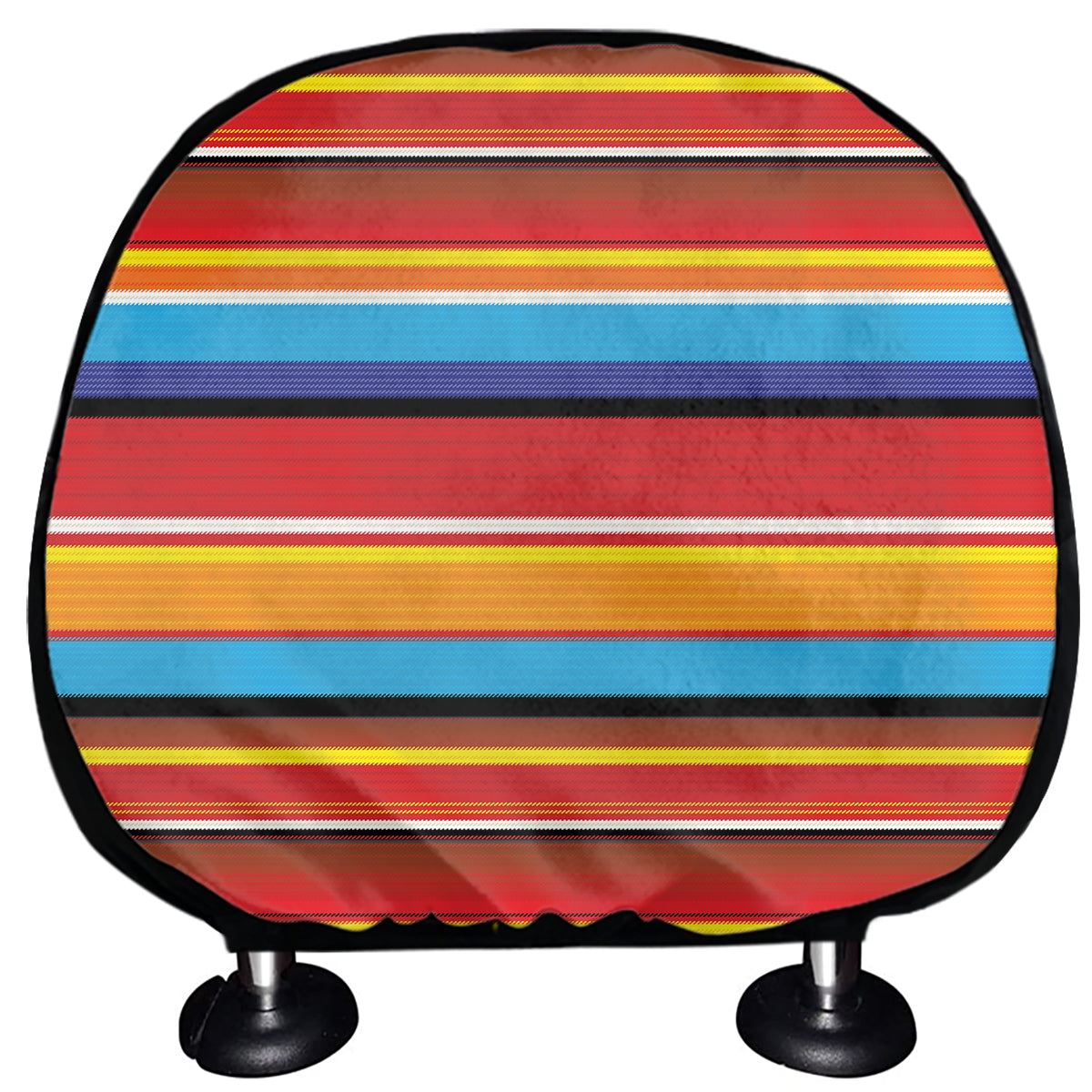 Ethnic Mexican Woven Pattern Print Car Headrest Covers