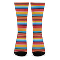 Ethnic Mexican Woven Pattern Print Crew Socks
