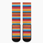 Ethnic Mexican Woven Pattern Print Crew Socks