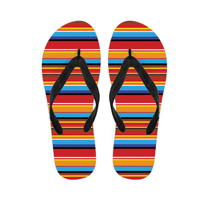 Ethnic Mexican Woven Pattern Print Flip Flops