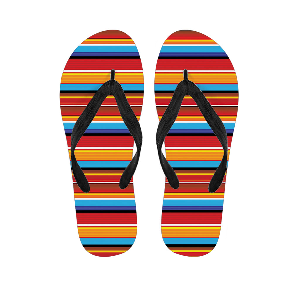 Ethnic Mexican Woven Pattern Print Flip Flops