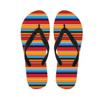 Ethnic Mexican Woven Pattern Print Flip Flops