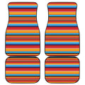 Ethnic Mexican Woven Pattern Print Front and Back Car Floor Mats