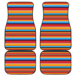 Ethnic Mexican Woven Pattern Print Front and Back Car Floor Mats