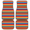 Ethnic Mexican Woven Pattern Print Front and Back Car Floor Mats