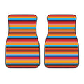 Ethnic Mexican Woven Pattern Print Front Car Floor Mats
