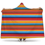Ethnic Mexican Woven Pattern Print Hooded Blanket