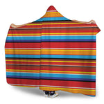 Ethnic Mexican Woven Pattern Print Hooded Blanket