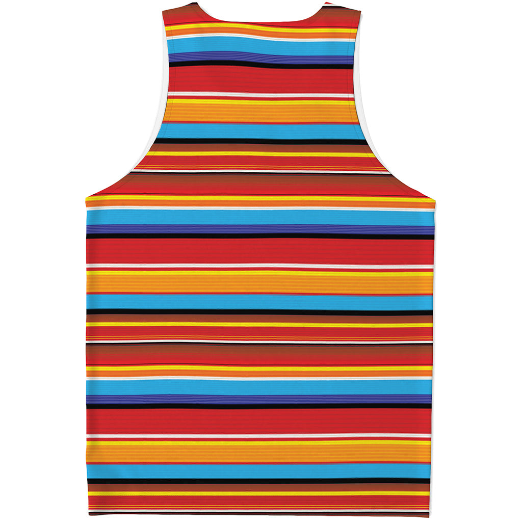 Ethnic Mexican Woven Pattern Print Men's Tank Top