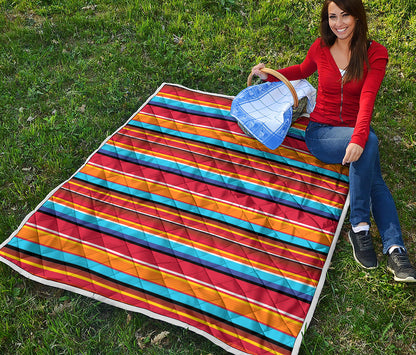 Ethnic Mexican Woven Pattern Print Quilt