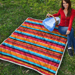 Ethnic Mexican Woven Pattern Print Quilt