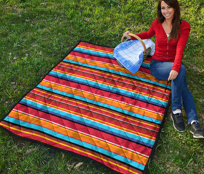 Ethnic Mexican Woven Pattern Print Quilt