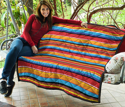 Ethnic Mexican Woven Pattern Print Quilt