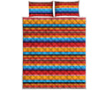 Ethnic Mexican Woven Pattern Print Quilt Bed Set