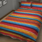 Ethnic Mexican Woven Pattern Print Quilt Bed Set
