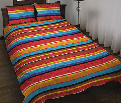 Ethnic Mexican Woven Pattern Print Quilt Bed Set