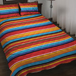 Ethnic Mexican Woven Pattern Print Quilt Bed Set