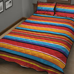 Ethnic Mexican Woven Pattern Print Quilt Bed Set