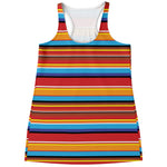 Ethnic Mexican Woven Pattern Print Women's Racerback Tank Top