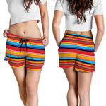 Ethnic Mexican Woven Pattern Print Women's Shorts