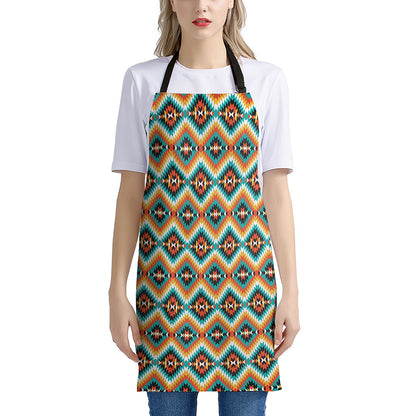Ethnic Native American Pattern Print Apron
