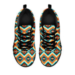 Ethnic Native American Pattern Print Black Sneakers