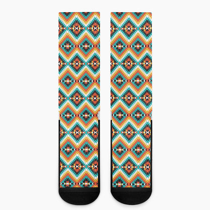 Ethnic Native American Pattern Print Crew Socks
