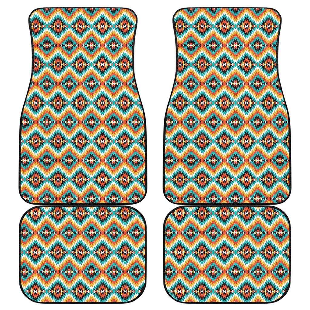 Ethnic Native American Pattern Print Front and Back Car Floor Mats