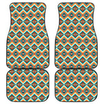 Ethnic Native American Pattern Print Front and Back Car Floor Mats