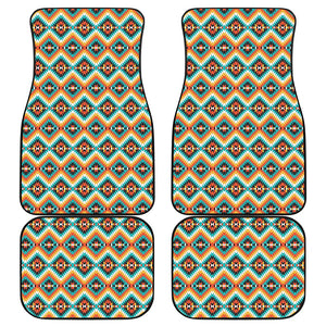 Ethnic Native American Pattern Print Front and Back Car Floor Mats