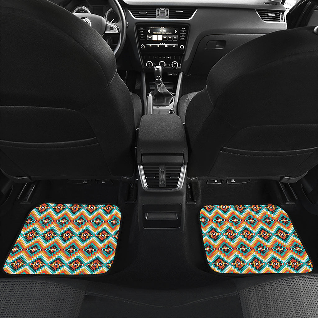 Ethnic Native American Pattern Print Front and Back Car Floor Mats