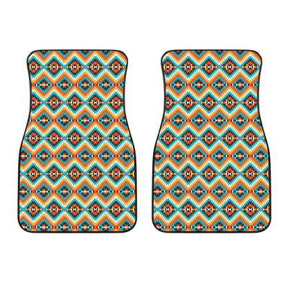 Ethnic Native American Pattern Print Front Car Floor Mats