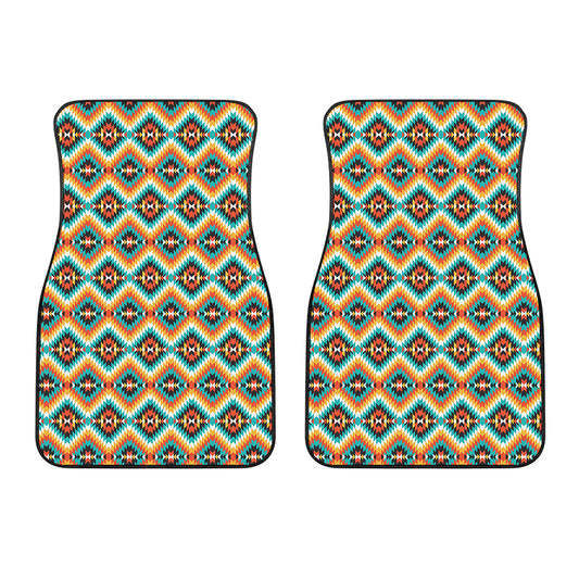 Ethnic Native American Pattern Print Front Car Floor Mats