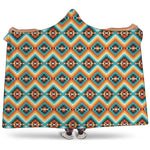 Ethnic Native American Pattern Print Hooded Blanket
