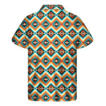 Ethnic Native American Pattern Print Men's Short Sleeve Shirt