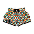 Ethnic Native American Pattern Print Muay Thai Boxing Shorts
