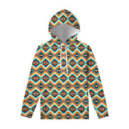 Ethnic Native American Pattern Print Pullover Hoodie